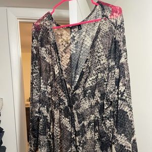 Torrid Snake Print sheer shirt